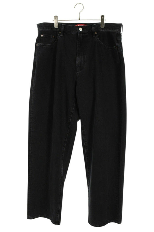 Supreme Baggy Jean Classic Logo Denim Pants Black Size 36