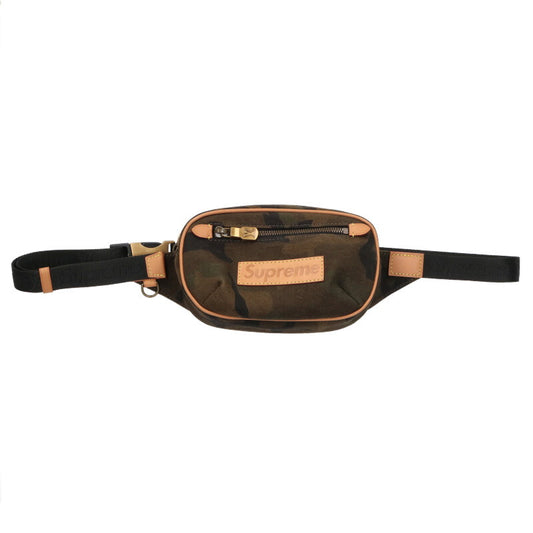 SUPREME LOUISVUITTON Camouflage Monogram Waist Bag Brown One Size