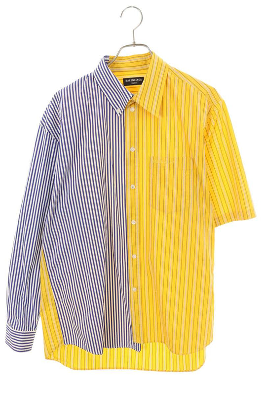 Balenciaga Striped Long Sleeve Shirt Yellow x Blue x White Size S