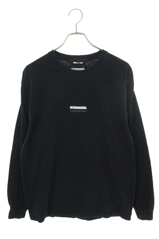 Neighborhood x WIND AND SEA Logo Print Long Sleeve T-Shirt Black Size L