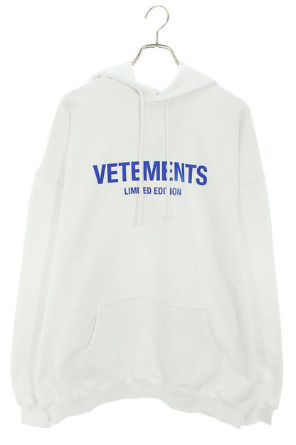 Vetements 24SS Logo Print Hoodie White x Blue Multi Size M
