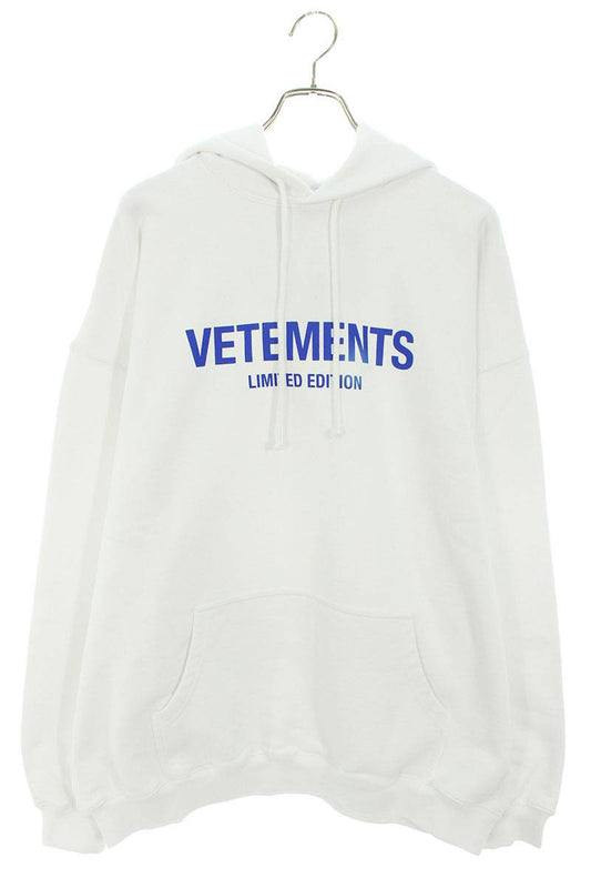 Vetements 24SS Logo Print Hoodie White x Blue Multi Size M