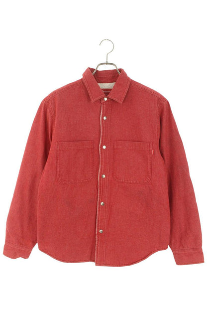 Supreme 18AW Sherpa Lined Denim Shirt Red Size S