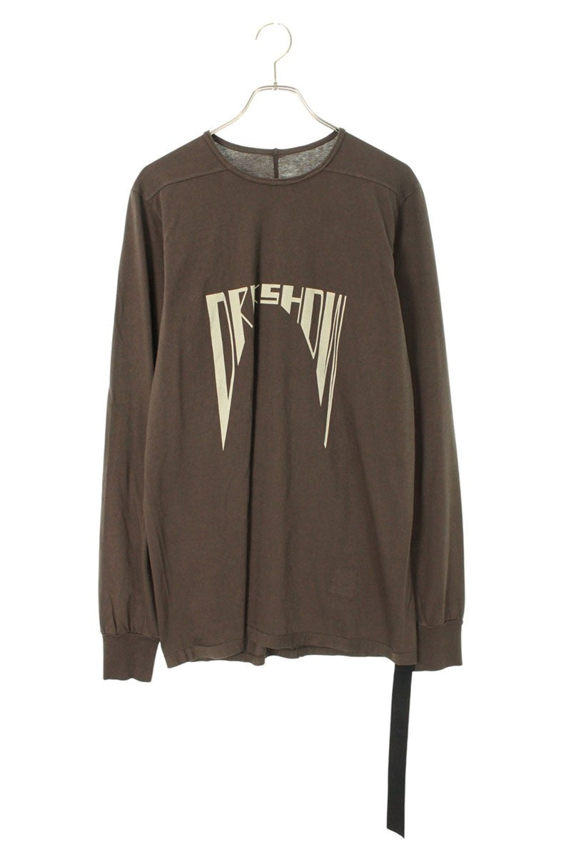 DRKSHDW 25AW Logo Print Long Sleeve T-Shirt Brown Size L