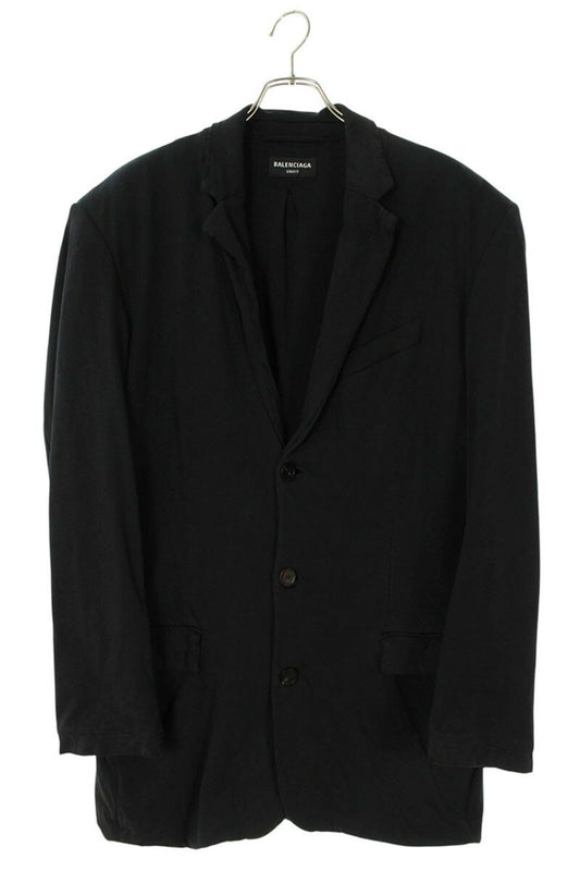 BALENCIAGA 21AW Vintage Jersey Jacket Black Size XXS