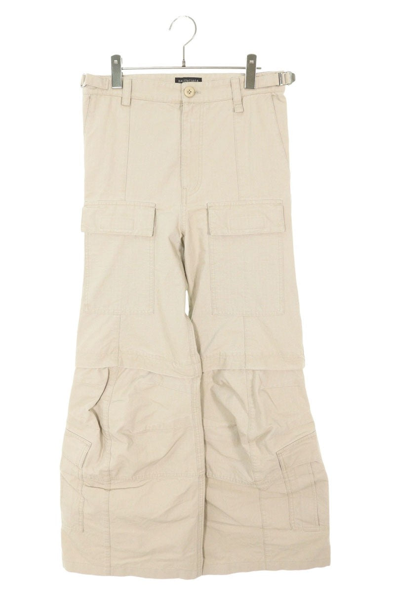 Balenciaga 23AW Cargo Flare Long Pants Beige Size XXS
