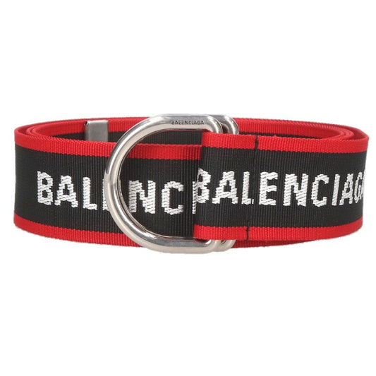 Balenciaga Logo Belt Black x Red