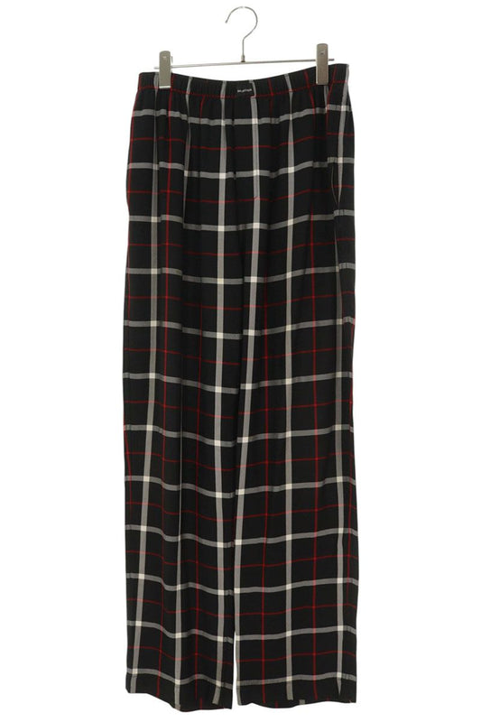 Balenciaga Wide Long Pants Black x Red Size 32