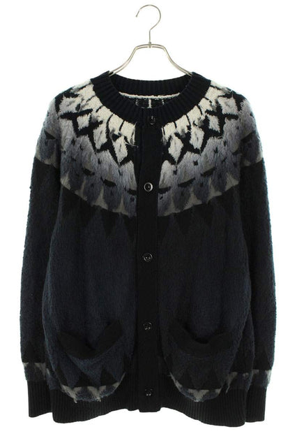 Sacai 24SS Cardigan Black x Blue Size M