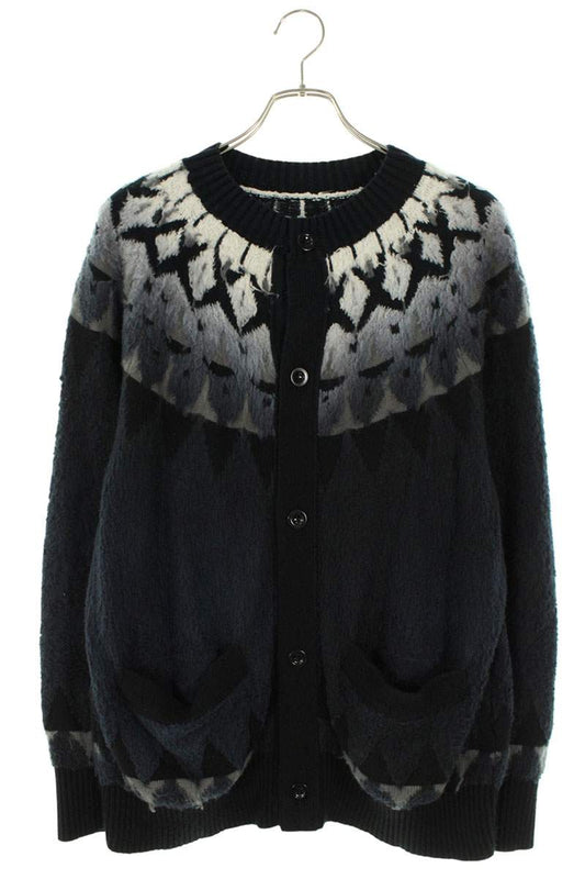 Sacai 24SS Cardigan Black x Blue Size M