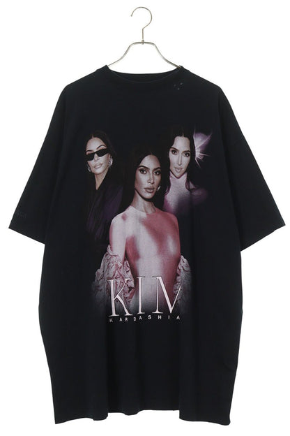 BALENCIAGA 25SS Kim K Oversized T-Shirt Black Size XL