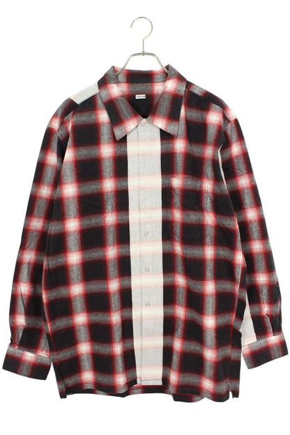 SEQUEL 23AW Long Sleeve Shirt Red x White Size XL