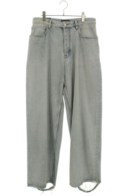 Balenciaga 23AW Distressed Wide Denim Pants Blue Size US 30