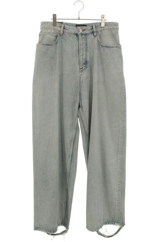 Balenciaga 23AW Distressed Wide Denim Pants Blue Size US 30
