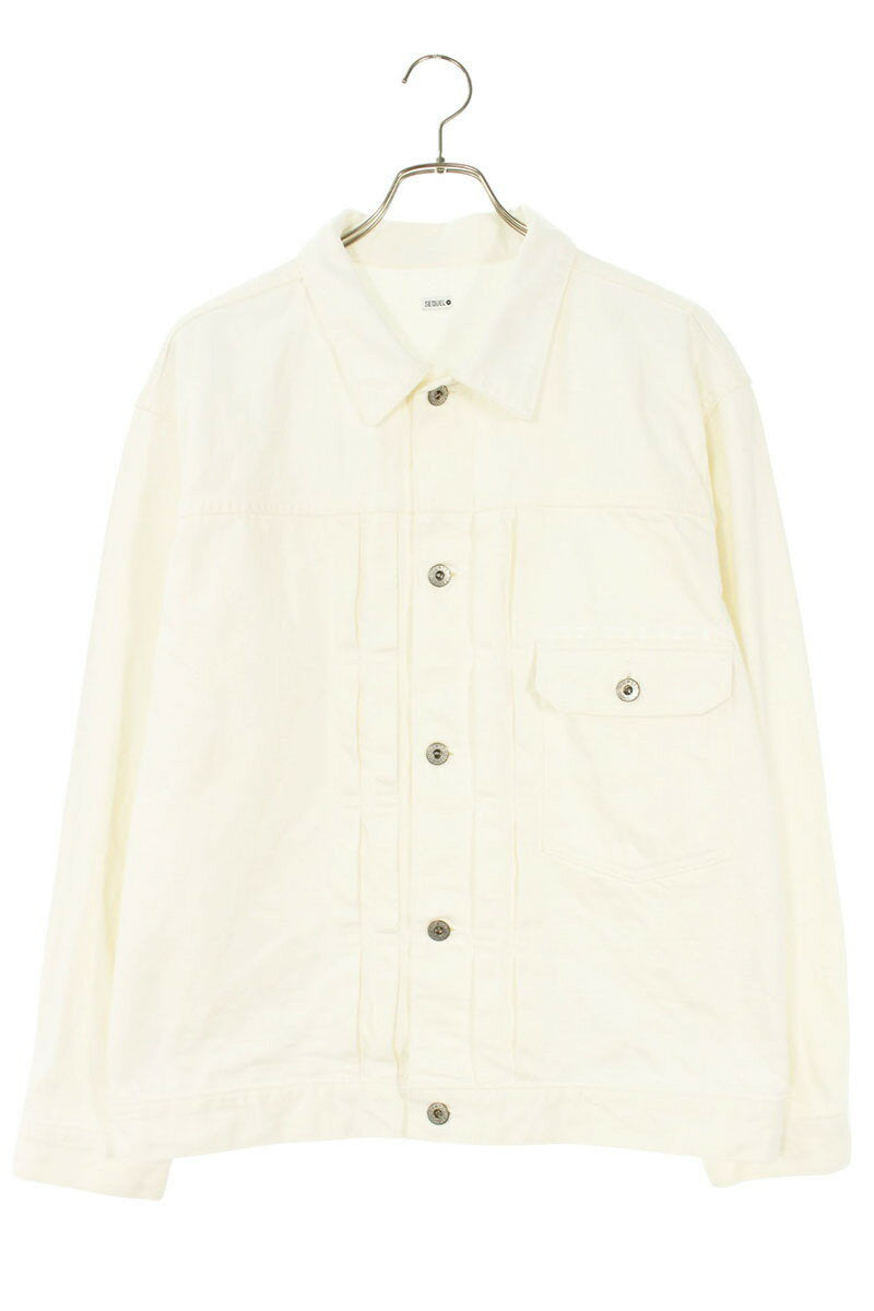 SEQUEL Logo Print Denim Jacket White Size L