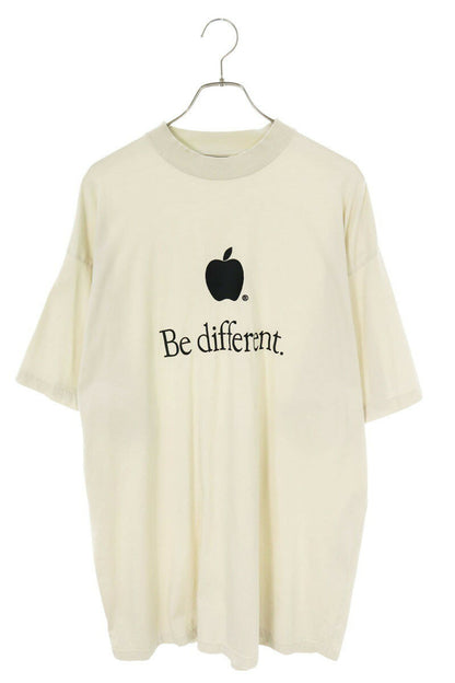 Balenciaga 22AW Be different Embroidered T-Shirt Beige Size M