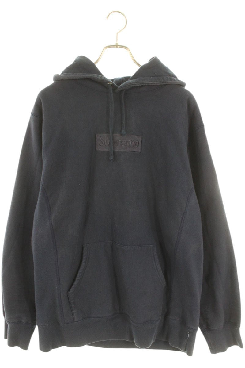 Supreme 14AW Tonal Box Logo Pullover Logo Pullover Hoodie Blue Size XL