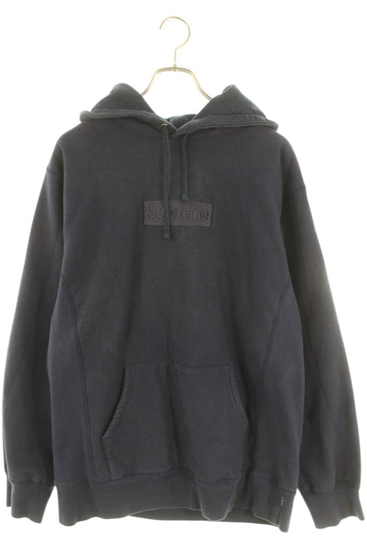 Supreme 14AW Tonal Box Logo Pullover Logo Pullover Hoodie Blue Size XL