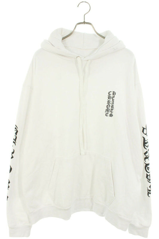 Chrome Hearts SWTSHRT PLVR Logo Print Pullover Hoodie White Size XL