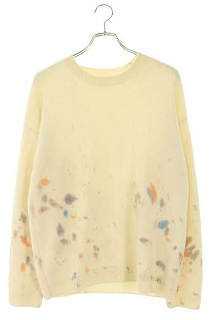 AURALEE Baby Cashmere Hand Painted Knit P O Size L