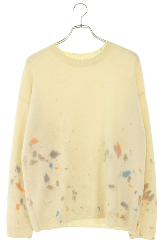 AURALEE Baby Cashmere Hand Painted Knit P O Size L