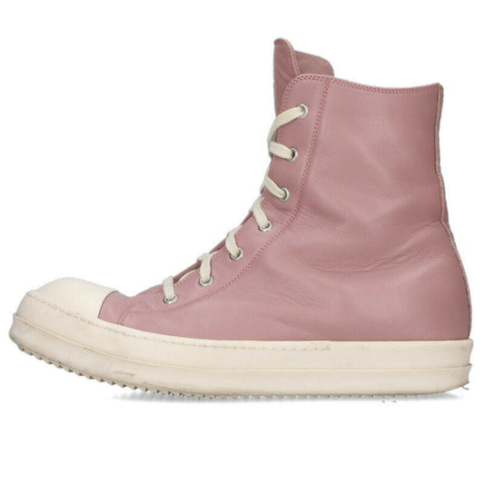 Rick Owens Leather Sneakers Pink US 9.5