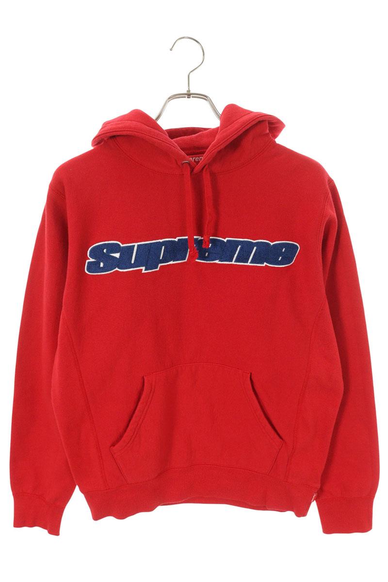 Supreme 19SS Chenille Hooded Sweatshirt Red Size S