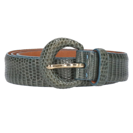 Ralph Lauren Lizard Skin Narrow Belt Green Size ONE SIZE