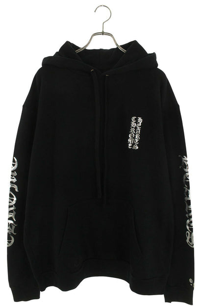 Chrome Hearts SWTSHRT PLVR Logo Print Pullover Hoodie Black x Silver Size XL