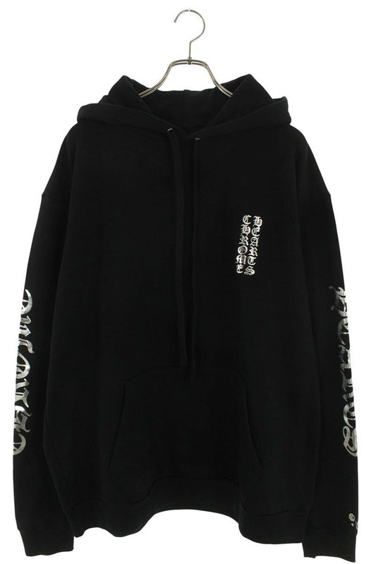 Chrome Hearts SWTSHRT PLVR Logo Print Pullover Hoodie Black x Silver Size XL