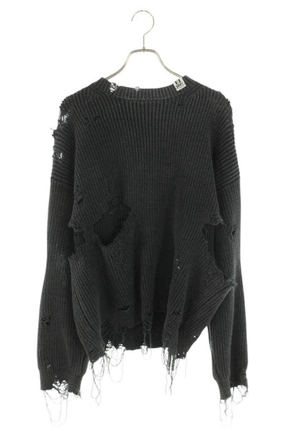 MIHARAYASUHIRO Distressed Knit Sweater Gray Size L