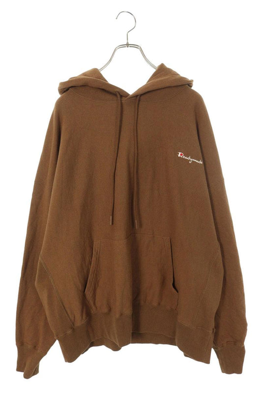 READYMADE Logo Embroidered Hoodie Brown Size XXL