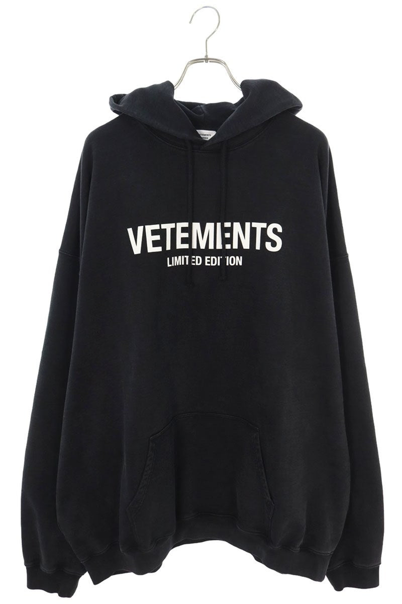 Vetements 24AW Logo Hoodie Black x White Size XL