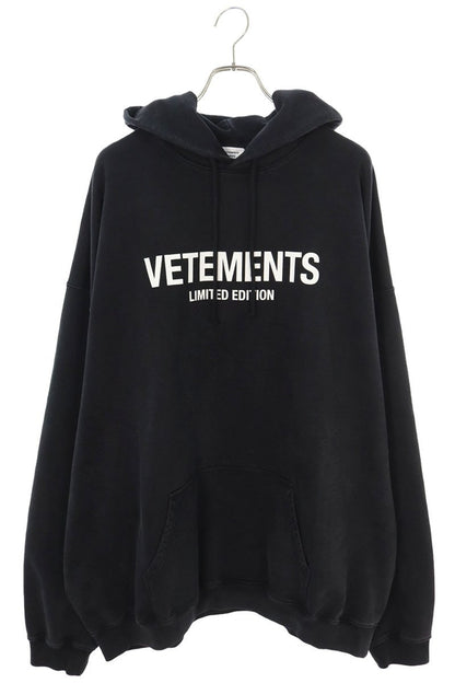 Vetements 24AW Logo Hoodie Black x White Size XL
