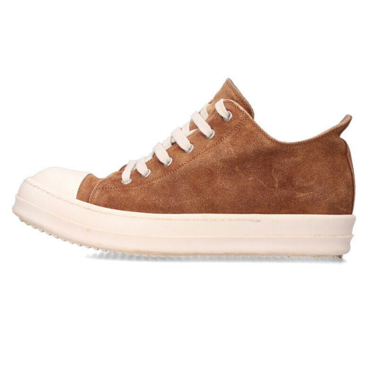 Rick Owens RAMONES LOW Leather Sneakers Brown x White Size 42