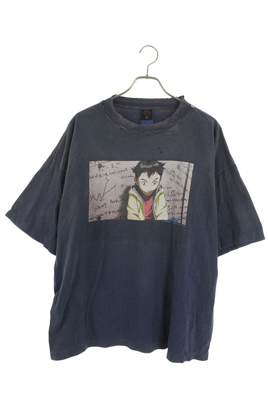 Saint Michael Vintage T-Shirt Blue Size XXL