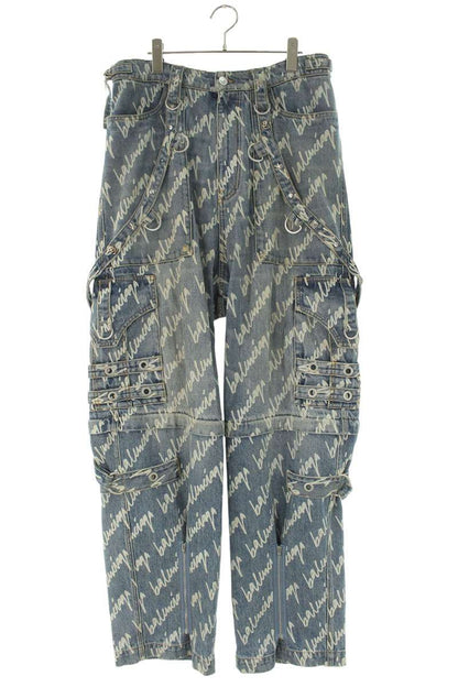BALENCIAGA Studded Baggy Denim Pants Blue Size 29