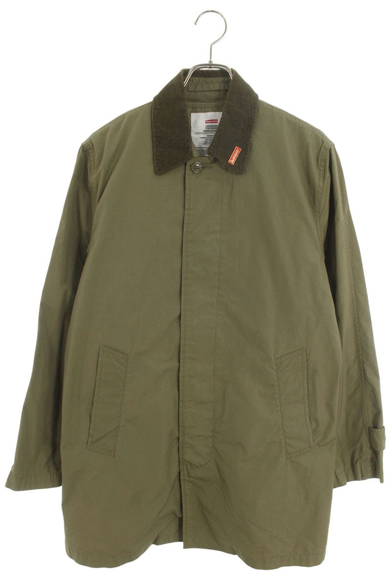 Supreme 11AW Leopard Line Trench Coat Green Size M