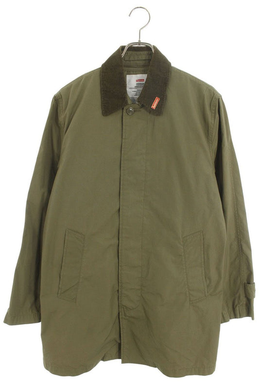 Supreme 11AW Leopard Line Trench Coat Green Size M
