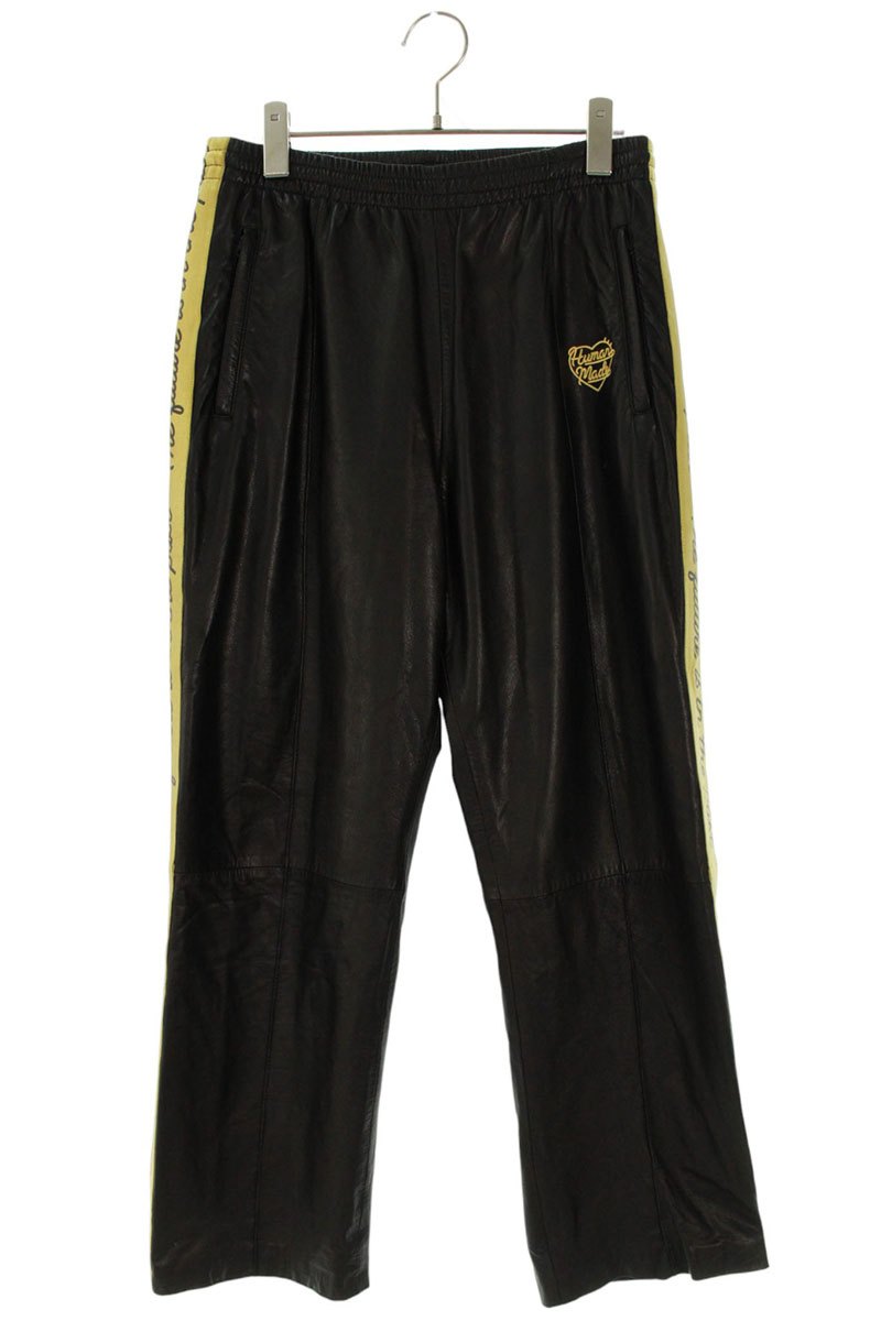 Human Made sideline Leather Long Pants Black Size S