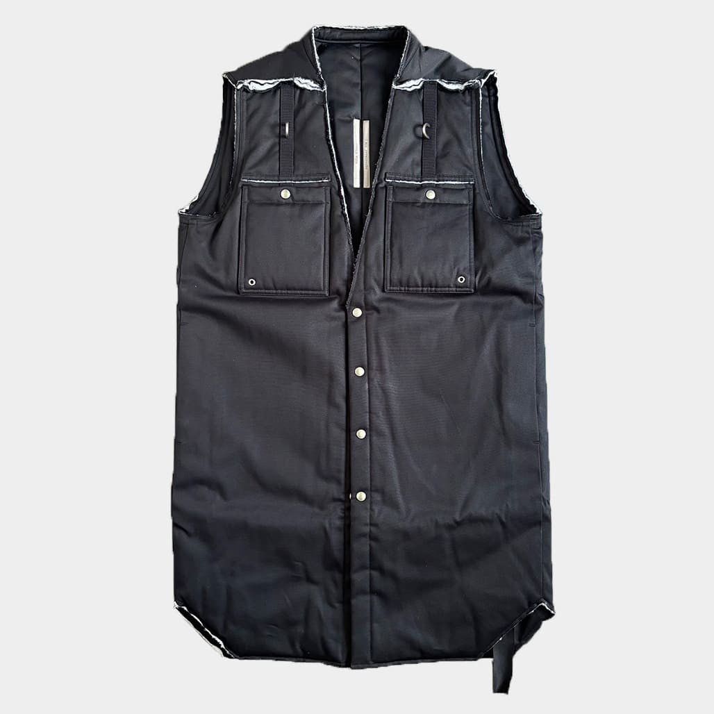 RICK OWENS 21AW Vest Black Size 48