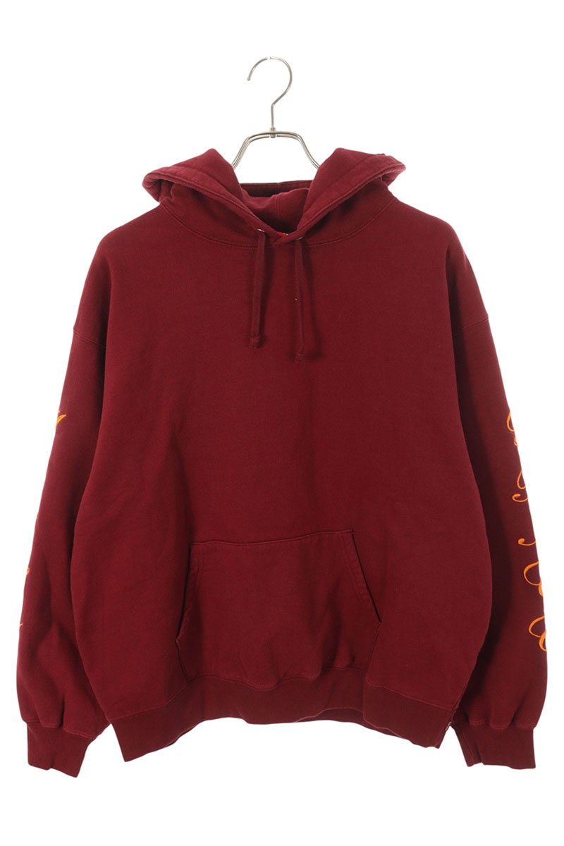 Supreme Patches Spiral Hooded Sweatshirt Cardinal Red Size L