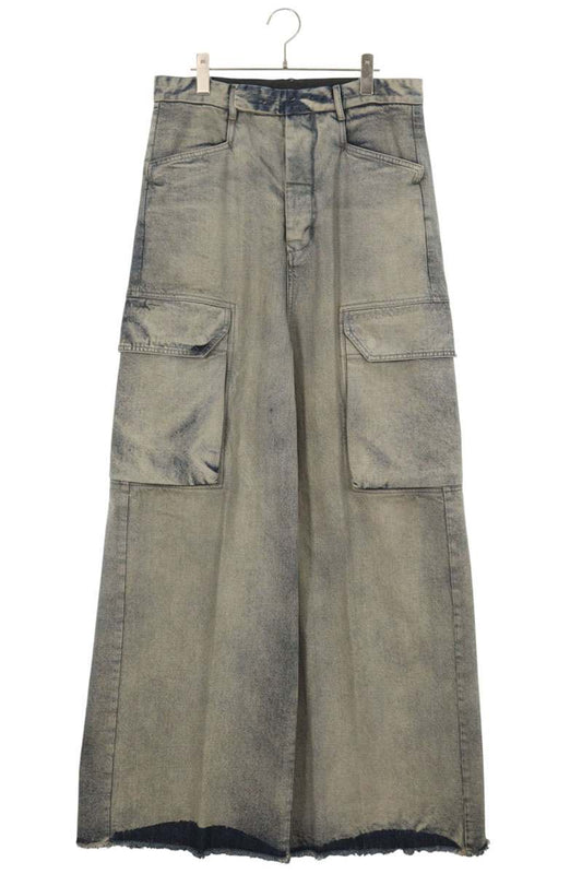 Rick Owens 25AW DWG FIRBANKS Denim Cargo Long Pants Blue Size 48
