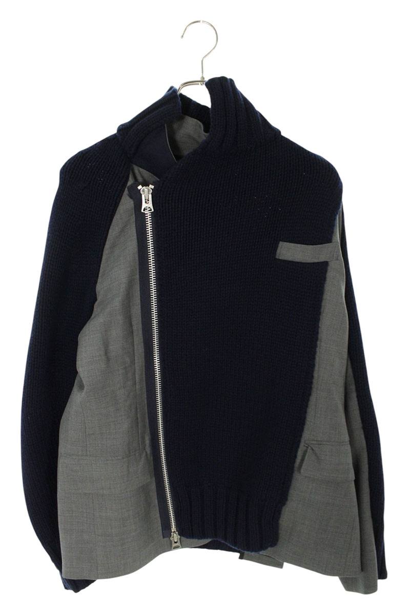 Sacai Zip Up Blouson Blue x Gray Size S