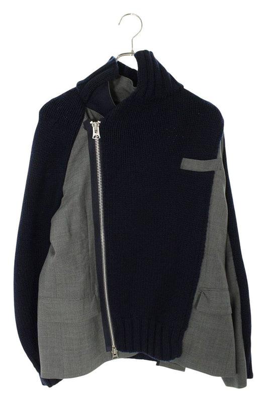 Sacai Zip Up Blouson Blue x Gray Size S