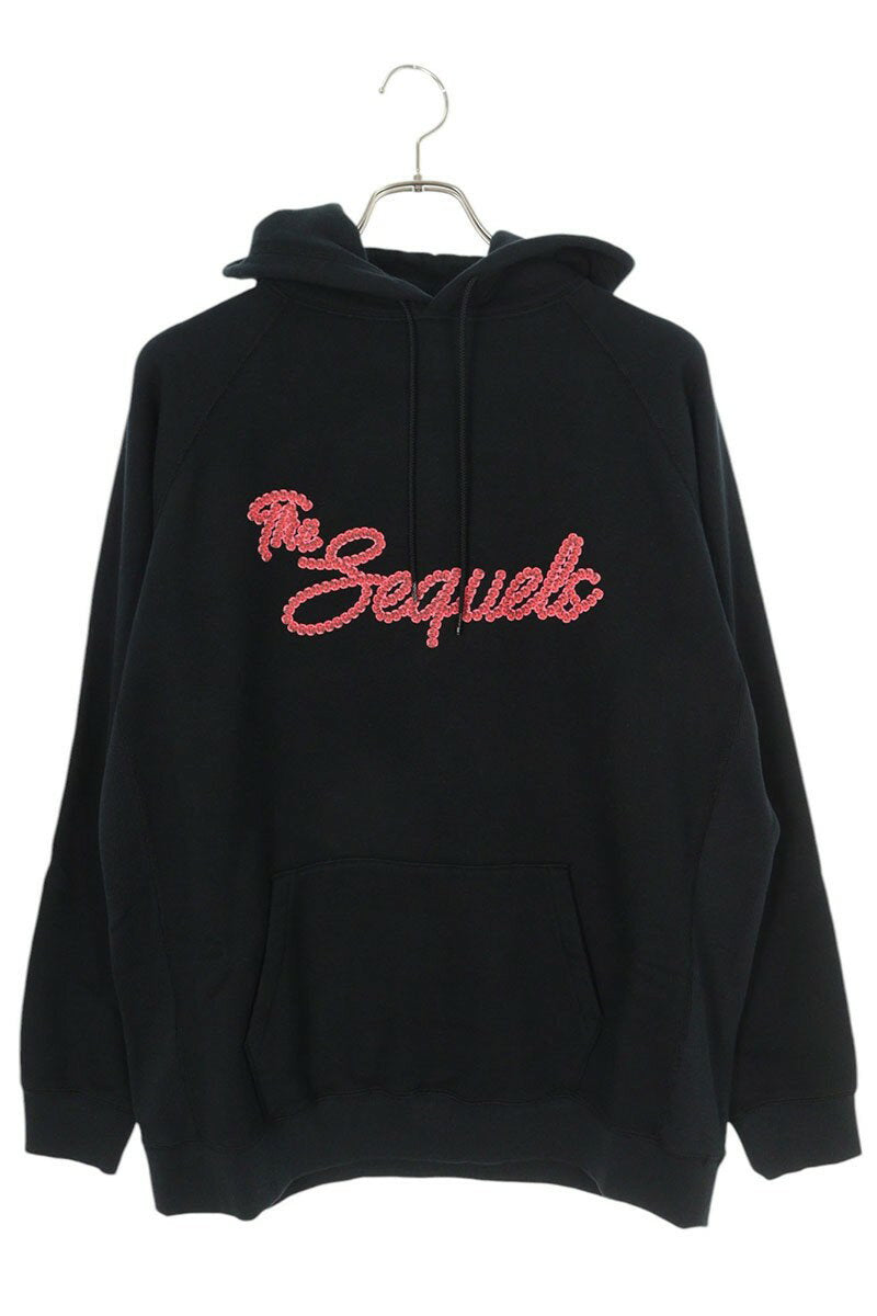 SEQUEL 23AW Logo Print Hoodie Black Size S