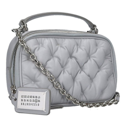 Maison Margiela Glam Slam Leather Shoulder Bag Gray Size UNI