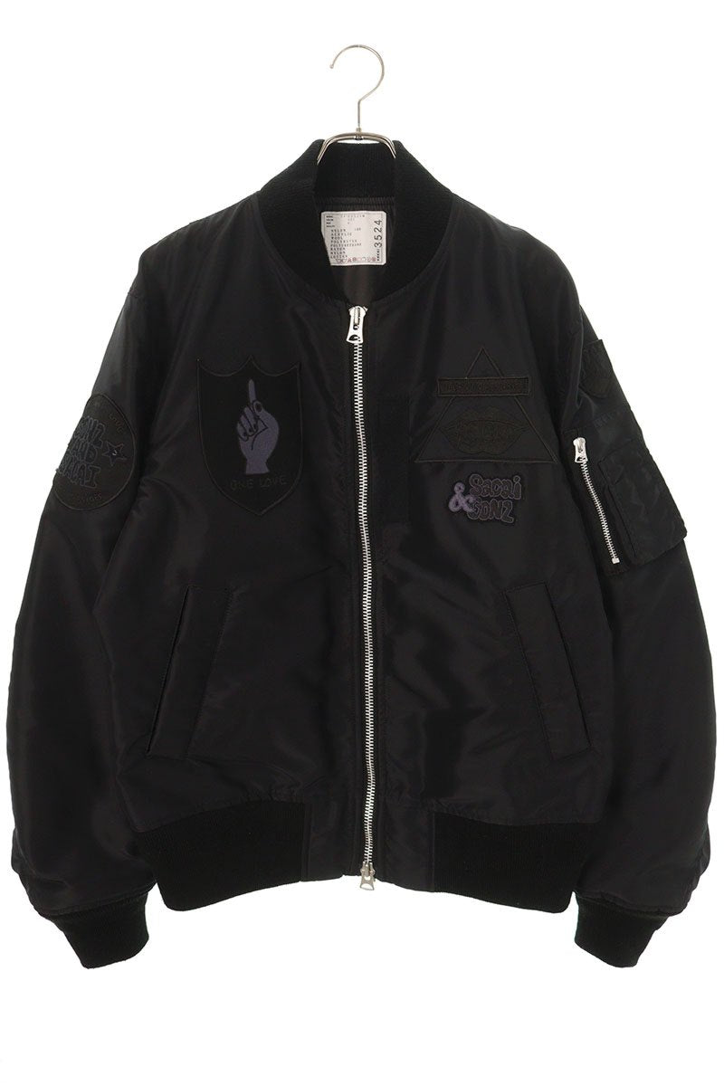 Sacai Patchwork GONZMA1 Blouson Black Size 4