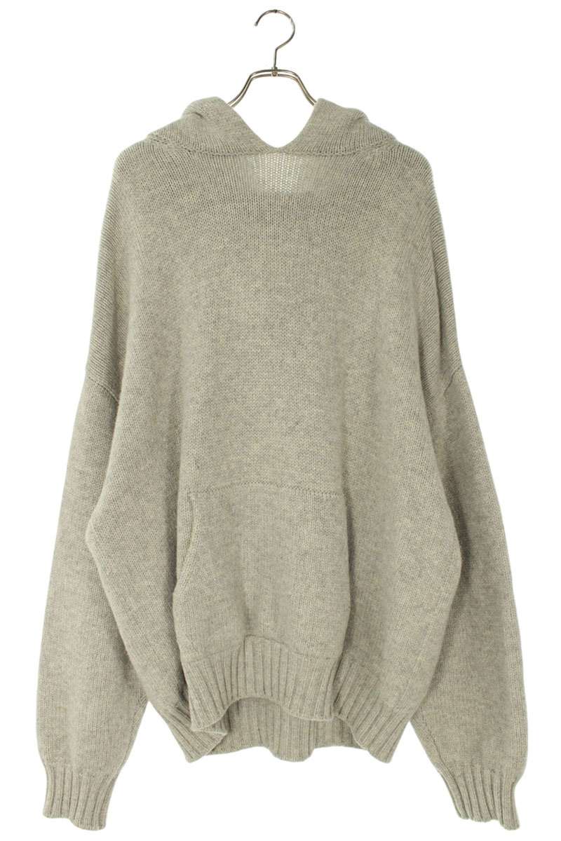 Vintage Fear of God Tops - FEAR OF GOD Knit Hoodie Gray Size L - Authentic Archive