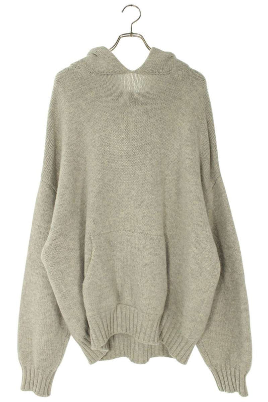 Vintage Fear of God Tops - FEAR OF GOD Knit Hoodie Gray Size L - Authentic Archive
